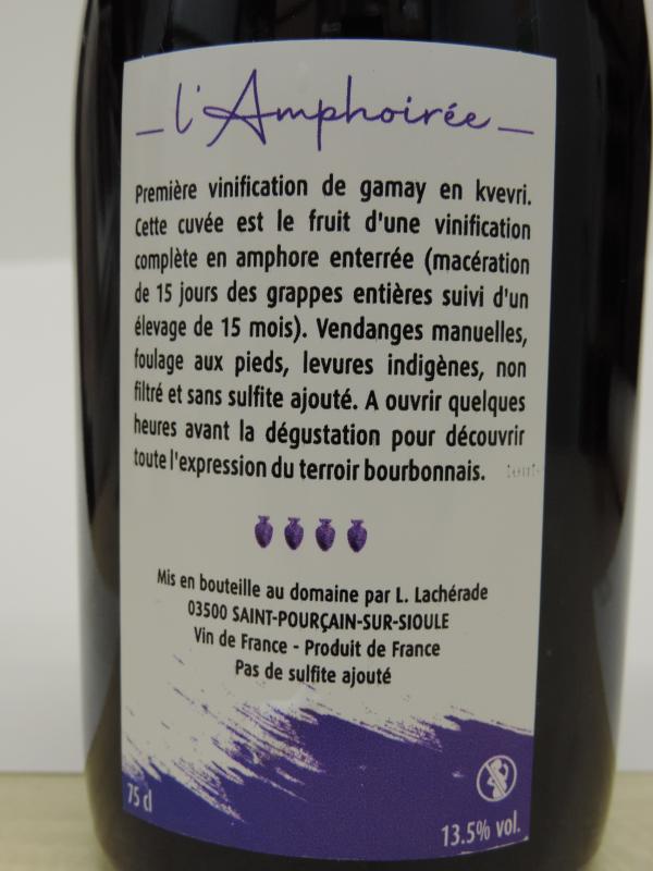 L'Amphoirée rouge 75 cl